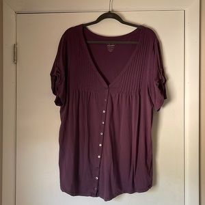 Old Navy Button Front Short Sleeve Top